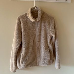 Uniqlo teddy sherpa zip jacket